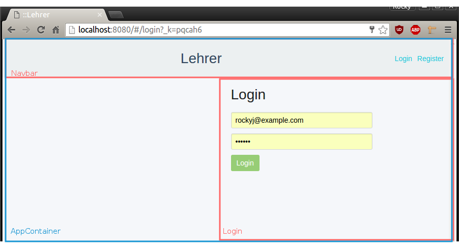 React Login Page